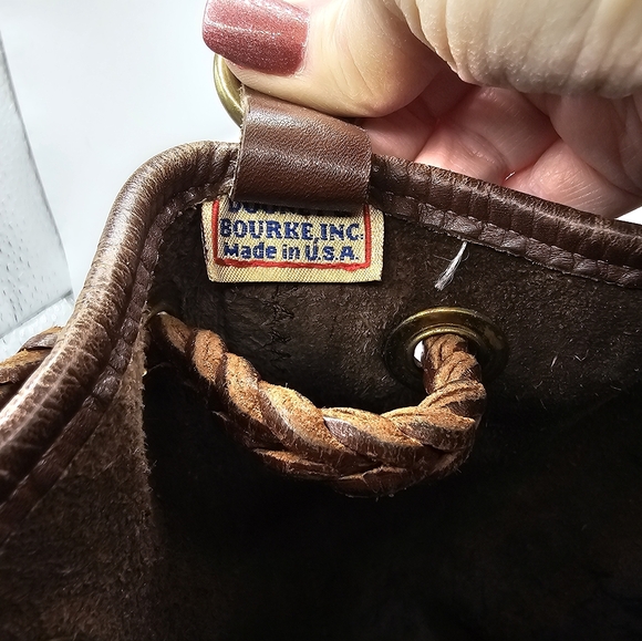 Dooney Leather Drawstring Bucket Bag - Picture 9 of 16